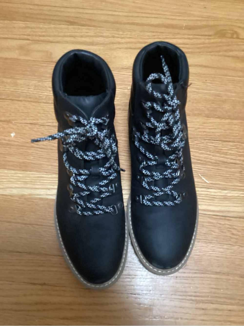 Target Black Lace-Up Women’s Ankle Boots with Contrast Laces